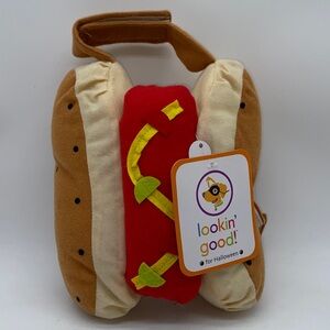 Plush Hot Dog Halloween Costume for Dogs Cats Pets Size XS Fits 8-10” Long